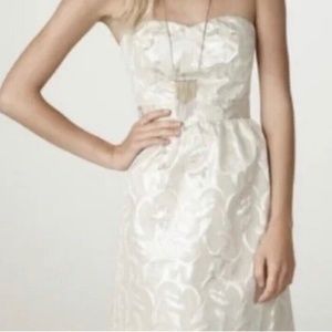 New Guitie vintaged gold yellow strapless mini dress s…